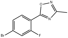 5-(4-bromo-2-fluorophenyl)-3-methyl-1,2,4-oxadiazole Struktur