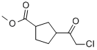 Cyclopentanecarboxylic acid, 3-(chloroacetyl)-, methyl ester (9CI) Struktur