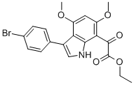 ETHYL [3-(4-BROMOPHENYL)-4,6-DIMETHOXY-1H-INDOL-7-YL]-OXO-ACETATE Struktur