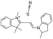 2-[2-(2,3-dihydro-2-methyl-1H-indol-1-yl)vinyl]-1,3,3-trimethyl-3H-indolium thiocyanate Struktur