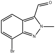 7-Bromo-2-methyl-2H-indazole-3-carbaldehyde Struktur