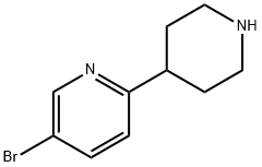 5-broMo-2-(piperidin-4-yl)pyridine Struktur