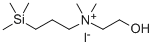 1-Propanaminium, N-(2-hydroxyethyl)-N,N-dimethyl-3-(trimethylsilyl)-,  iodide Struktur