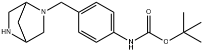 (1S,4S)-(+)-[4-(2,5-DIAZA-BICYCLO[2.2.1]HEPT-2-YLMETHYL)-PHENYL]-CARBAMIC ACID TERT-BUTYL ESTER 2CF3COOH Struktur