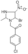 2-(5-BROMO-2-METHYL-4-NITRO-1-IMIDAZOLIDINYL)-1-(4-CHLOROPHENYL)-1-ETHANONE Struktur