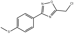 5-CHLOROMETHYL-3-(4-METHYLSULFANYL-PHENYL)-[1,2,4]OXADIAZOLE
 Struktur