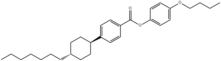 4-(n-Butoxy)phenyl-4'-trans-heptylcyclohexylbenzoate Struktur