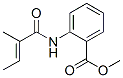 methyl (E)-2-[(2-methyl-1-oxo-2-butenyl)amino]benzoate Struktur