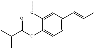 (E)-2-methoxy-4-prop-1-enylphenyl isobutyrate Struktur