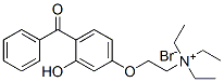 [2-(4-benzoyl-3-hydroxyphenoxy)ethyl]triethylammonium bromide Struktur