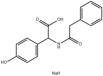 sodium (4-hydroxyphenyl)[(phenylacetyl)amino]acetate Struktur