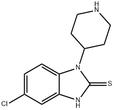 5-chloro-1,3-dihydro-1-(4-piperidinyl)-1H-benzimidazole-2-thione Struktur