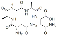 (2S)-2-[[(2S)-2-[[2-[[(2S)-2-[[(2S)-2-amino-3-carbamoyl-propanoyl]amin o]propanoyl]amino]acetyl]amino]propanoyl]amino]-3-carbamoyl-propanoic acid Struktur