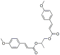 1-methyl-1,2-ethanediyl bis(p-methoxycinnamate)  Struktur