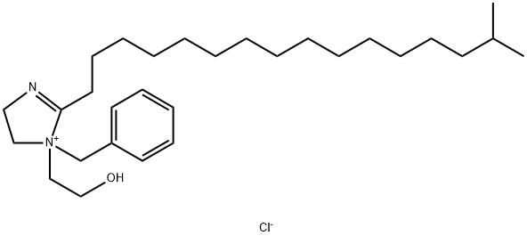 1-benzyl-4,5-dihydro-1-(2-hydroxyethyl)-2-(15-methylhexadecyl)-1H-imidazolium chloride Struktur