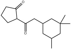 2-[(3,3,5-trimethylcyclohexyl)acetyl]cyclopentan-1-one Struktur