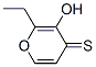 2-ethyl-3-hydroxy-4H-pyran-4-thione Struktur