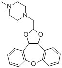 Piperazine, 1-((3a,12b-dihydrodibenzo(b,f)-1,3-dioxolo(4,5-d)oxepin-2- yl)methyl)-4-methyl- Struktur