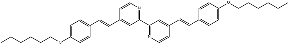 4,4'-Bis[(1E)-2-[4-(hexyloxy)phenyl]ethenyl]-2,2'-bipyridine Struktur