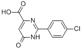 2-(4-CHLORO-PHENYL)-6-OXO-1,6-DIHYDRO-PYRIMIDINE-4-CARBOXYLIC ACID Struktur