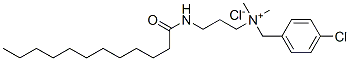 (p-chlorobenzyl)dimethyl[3-[(1-oxododecyl)amino]propyl]ammonium chloride Struktur