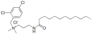 (2,4-dichlorobenzyl)dimethyl[3-[(1-oxododecyl)amino]propyl]ammonium chloride  Struktur