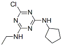 6-chloro-N-cyclopentyl-N'-ethyl-1,3,5-triazine-2,4-diamine Struktur