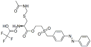 2-[[p-(phenylazo)benzyl]sulphonyl]ethyl S-(acetamidomethyl)-L-cysteinate, mono(trifluoroacetate) Struktur