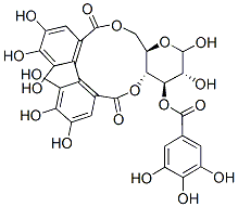 3-O-Galloyl-4-O,6-O-[2,2',3,3',4,4'-hexahydroxy[1,1'-biphenyl]-6,6'-diylbiscarbonyl]-D-glucopyranose Struktur