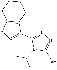 4-ISOPROPYL-5-(4,5,6,7-TETRAHYDRO-1-BENZOTHIEN-3-YL)-4H-1,2,4-TRIAZOLE-3-THIOL Struktur