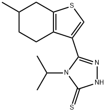 4-ISOPROPYL-5-(6-METHYL-4,5,6,7-TETRAHYDRO-1-BENZOTHIEN-3-YL)-4H-1,2,4-TRIAZOLE-3-THIOL Struktur