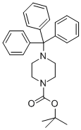 TERT-BUTYL 4-TRITYLPIPERAZINE-1-CARBOXYLATE Struktur