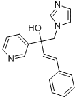 (3E)-1-(1H-IMIDAZOL-1-YL)-4-PHENYL-2-PYRIDIN-3-YLBUT-3-EN-2-OL Struktur