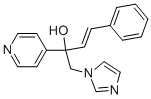 (3E)-1-(1H-IMIDAZOL-1-YL)-4-PHENYL-2-PYRIDIN-4-YLBUT-3-EN-2-OL Struktur