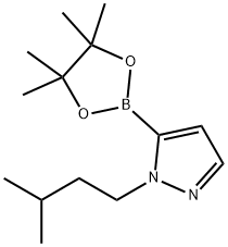 1-(3-Methylbutyl)-5-(4,4,5,5-tetraMethyl-1,3,2-dioxaborolan-2-yl)-1H-pyrazole Struktur