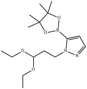 1-(3,3-diethoxypropyl)-5-(4,4,5,5-tetramethyl-1,3,2-dioxaborolan-2-yl)-1H-pyrazole Struktur