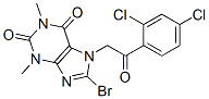 1H-Purine-2,6-dione,  8-bromo-7-[2-(2,4-dichlorophenyl)-2-oxoethyl]-3,7-dihydro-1,3-dimethyl- Struktur