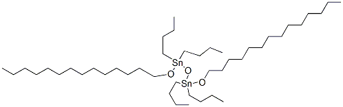 1,1,3,3-tetrabutyl-1,3-bis(tetradecyloxy)distannoxane Struktur