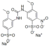 4-methoxy-5-[[[(2-methoxy-5-sulphophenyl)amino]carbonyl]amino]-2-nitrobenzenesulphonic acid, sodium salt Struktur