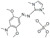 2-[[4-(dimethylamino)-2,5-dimethoxyphenyl]azo]-1,3-dimethyl-1H-imidazolium methyl sulphate Struktur