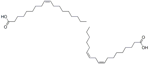 (9Z,12Z)-octadeca-9,12-dienoic acid, (Z)-octadec-9-enoic acid Struktur