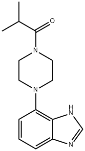 Piperazine, 1-(1H-benzimidazol-4-yl)-4-(2-methyl-1-oxopropyl)- Struktur