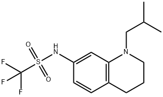 Methanesulfonamide, 1,1,1-trifluoro-N-[1,2,3,4-tetrahydro-1-(2-methylpropyl)-7-quinolinyl]- Struktur