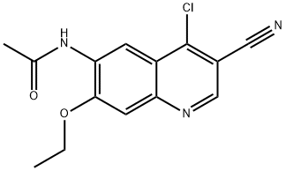 n-(4-Chloro-3-cyano-7-ethoxy-6-quinolinyl) acetamide  Struktur