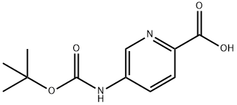 5-[(tert-butoxycarbonyl)amino]pyridine-2-carboxylic acid Struktur