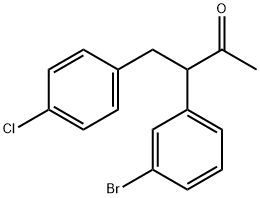 3-(3-Bromophenyl)-4-(4-chlorophenyl)butan-2-one Struktur