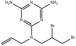 N-allyl-N-(2,3-dibromopropyl)-1,3,5-triazine-2,4,6-triamine Struktur