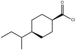 Cyclohexanecarbonyl chloride, 4-(1-methylpropyl)-, cis- (9CI) Struktur