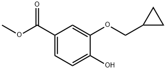 3-(Cyclopropylmethoxy)-4-hydroxybenzoic acid methyl ester Struktur