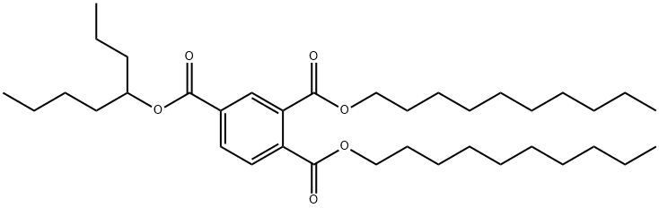 1,2-didecyl 4-octyl benzene-1,2,4-tricarboxylate Struktur